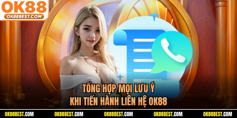 Tổng hợp mọi lưu ý khi tiến hành liên hệ OK88